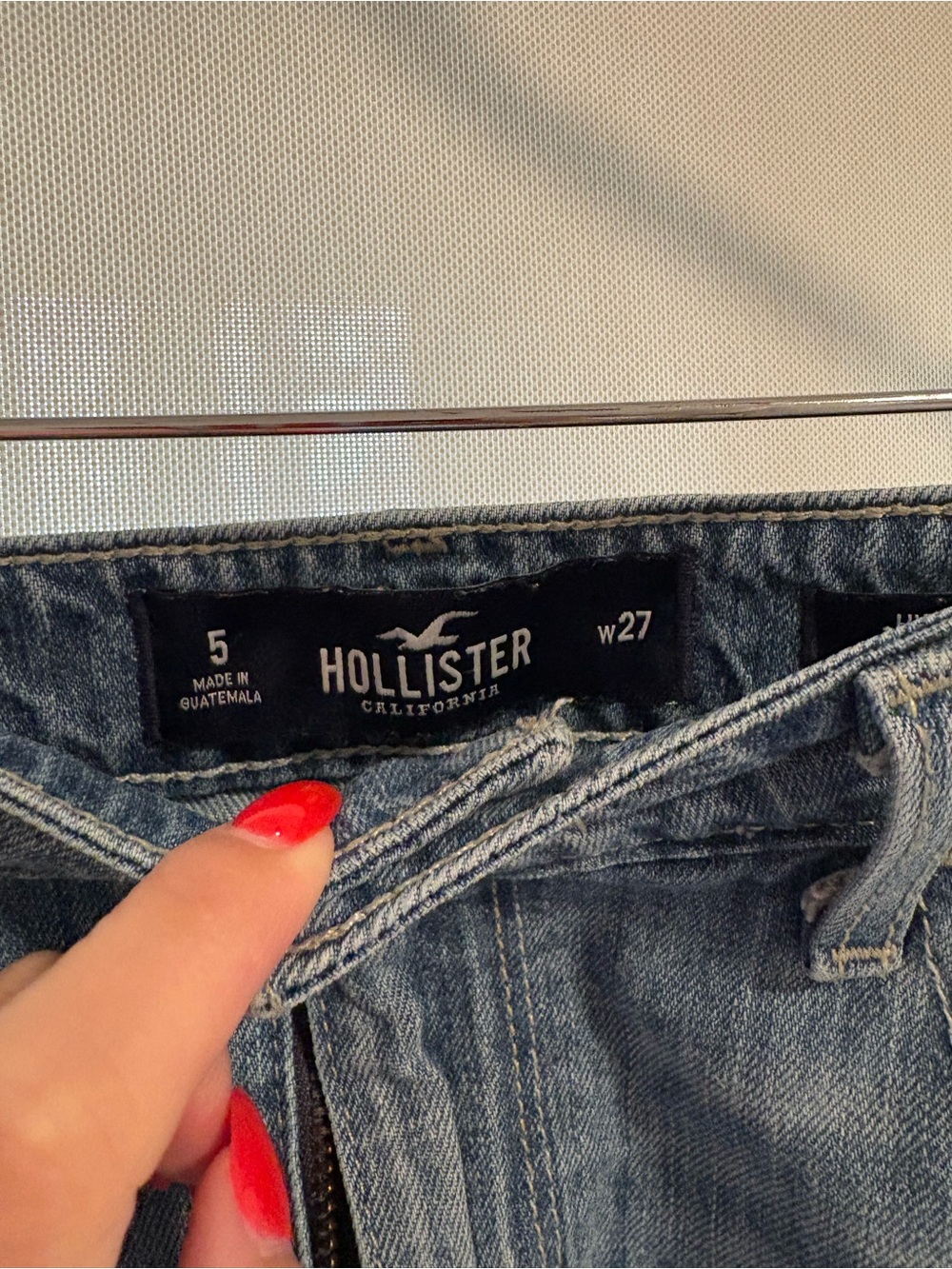 Hollister Faded Blue Denim Mini Skirt - Picture 2 of 2